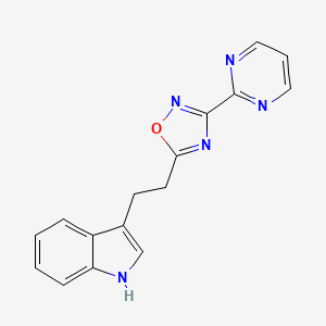 molecular formula C16H13N5O B4907945 5-[2-(1H-indol-3-yl)ethyl]-3-pyrimidin-2-yl-1,2,4-oxadiazole 