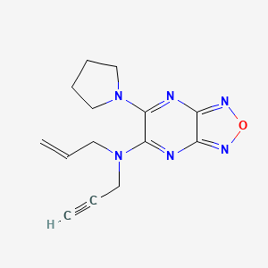 molecular formula C14H16N6O B4908097 N-prop-2-enyl-N-prop-2-ynyl-6-pyrrolidin-1-yl-[1,2,5]oxadiazolo[3,4-b]pyrazin-5-amine 