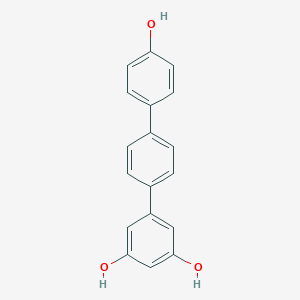 molecular formula C18H14O3 B049081 5-[4-(4-Hydroxyphenyl)phenyl]benzene-1,3-diol CAS No. 890854-82-7