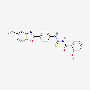molecular formula C24H21N3O3S B4908118 N-{[4-(5-ethyl-1,3-benzoxazol-2-yl)phenyl]carbamothioyl}-2-methoxybenzamide 