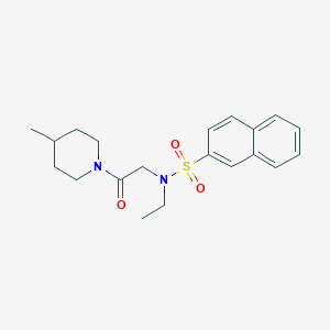 molecular formula C20H26N2O3S B4908160 N-ethyl-N-[2-(4-methyl-1-piperidinyl)-2-oxoethyl]-2-naphthalenesulfonamide 