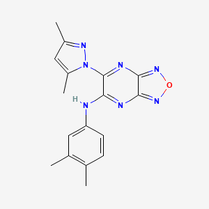 molecular formula C17H17N7O B4908194 N-(3,4-dimethylphenyl)-5-(3,5-dimethylpyrazol-1-yl)-[1,2,5]oxadiazolo[3,4-b]pyrazin-6-amine 