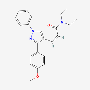 molecular formula C23H25N3O2 B4908262 N,N-diethyl-3-[3-(4-methoxyphenyl)-1-phenyl-1H-pyrazol-4-yl]acrylamide 