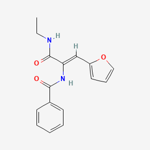 molecular formula C16H16N2O3 B4908441 N-[(Z)-3-(ethylamino)-1-(furan-2-yl)-3-oxoprop-1-en-2-yl]benzamide 