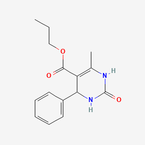 molecular formula C15H18N2O3 B4908474 Propyl 6-methyl-2-oxo-4-phenyl-1,2,3,4-tetrahydropyrimidine-5-carboxylate 