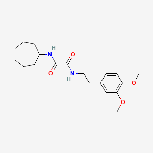 molecular formula C19H28N2O4 B4908635 N'-cycloheptyl-N-[2-(3,4-dimethoxyphenyl)ethyl]oxamide 