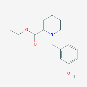 molecular formula C15H21NO3 B4908720 Ethyl 1-[(3-hydroxyphenyl)methyl]piperidine-2-carboxylate 