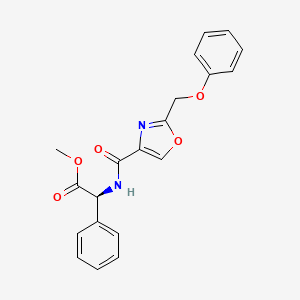 molecular formula C20H18N2O5 B4908722 methyl (2S)-({[2-(phenoxymethyl)-1,3-oxazol-4-yl]carbonyl}amino)(phenyl)acetate 