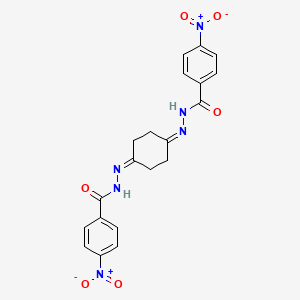 molecular formula C20H18N6O6 B4908793 N',N''-1,4-cyclohexanediylidenebis(4-nitrobenzohydrazide) 