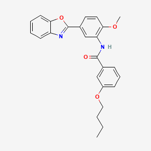 molecular formula C25H24N2O4 B4908816 N-[5-(1,3-benzoxazol-2-yl)-2-methoxyphenyl]-3-butoxybenzamide 