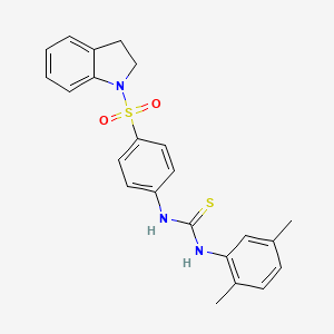 molecular formula C23H23N3O2S2 B4908836 N-[4-(2,3-dihydro-1H-indol-1-ylsulfonyl)phenyl]-N'-(2,5-dimethylphenyl)thiourea 