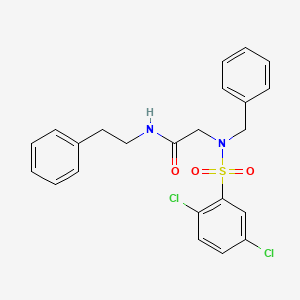 molecular formula C23H22Cl2N2O3S B4908853 N~2~-benzyl-N~2~-[(2,5-dichlorophenyl)sulfonyl]-N-(2-phenylethyl)glycinamide 