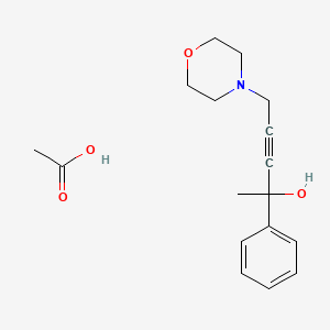 molecular formula C17H23NO4 B4908883 acetic acid;5-morpholin-4-yl-2-phenylpent-3-yn-2-ol 