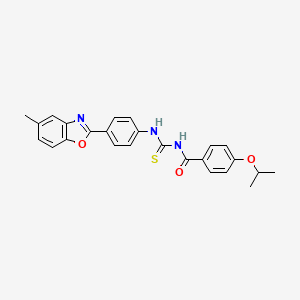 molecular formula C25H23N3O3S B4908941 N-{[4-(5-methyl-1,3-benzoxazol-2-yl)phenyl]carbamothioyl}-4-(propan-2-yloxy)benzamide 