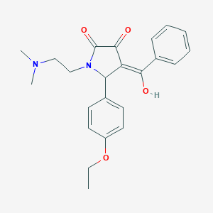 molecular formula C23H26N2O4 B490895 4-benzoyl-1-[2-(dimethylamino)ethyl]-5-(4-ethoxyphenyl)-3-hydroxy-1,5-dihydro-2H-pyrrol-2-one CAS No. 337923-36-1
