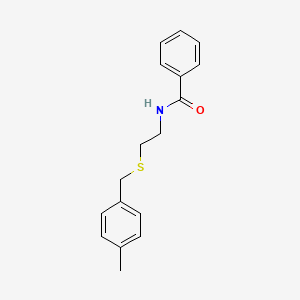 molecular formula C17H19NOS B4909032 N-{2-[(4-methylbenzyl)thio]ethyl}benzamide 