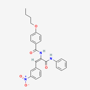 molecular formula C26H25N3O5 B4909100 N-[(E)-3-anilino-1-(3-nitrophenyl)-3-oxoprop-1-en-2-yl]-4-butoxybenzamide 