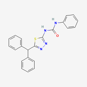 molecular formula C22H18N4OS B4909469 N-[5-(diphenylmethyl)-1,3,4-thiadiazol-2-yl]-N'-phenylurea 