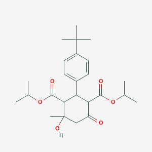 molecular formula C25H36O6 B490969 Dipropan-2-yl 2-(4-tert-butylphenyl)-4-hydroxy-4-methyl-6-oxocyclohexane-1,3-dicarboxylate CAS No. 1005099-44-4
