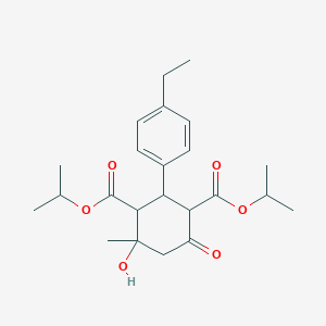 molecular formula C23H32O6 B490970 Dipropan-2-yl 2-(4-ethylphenyl)-4-hydroxy-4-methyl-6-oxocyclohexane-1,3-dicarboxylate CAS No. 1005099-04-6