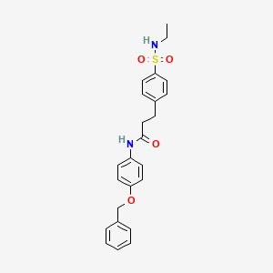 molecular formula C24H26N2O4S B4909835 N-[4-(Benzyloxy)phenyl]-3-[4-(ethylsulfamoyl)phenyl]propanamide 