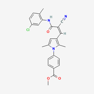 molecular formula C25H22ClN3O3 B4909916 methyl 4-[3-[(Z)-3-(5-chloro-2-methylanilino)-2-cyano-3-oxoprop-1-enyl]-2,5-dimethylpyrrol-1-yl]benzoate 