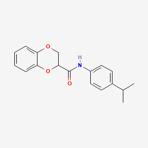 molecular formula C18H19NO3 B4909977 N-(4-propan-2-ylphenyl)-2,3-dihydro-1,4-benzodioxine-3-carboxamide 