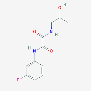 molecular formula C11H13FN2O3 B4910023 N-(3-fluorophenyl)-N'-(2-hydroxypropyl)ethanediamide 
