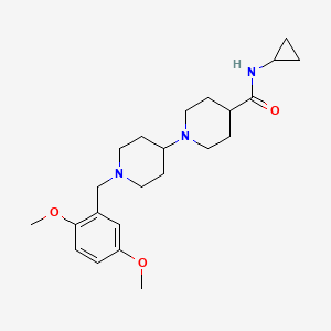molecular formula C23H35N3O3 B4910066 N-cyclopropyl-1'-(2,5-dimethoxybenzyl)-1,4'-bipiperidine-4-carboxamide 