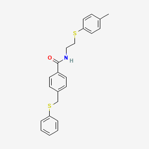 molecular formula C23H23NOS2 B4910160 N-{2-[(4-methylphenyl)thio]ethyl}-4-[(phenylthio)methyl]benzamide 