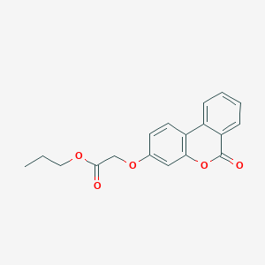 molecular formula C18H16O5 B4910831 PROPYL 2-({6-OXO-6H-BENZO[C]CHROMEN-3-YL}OXY)ACETATE 