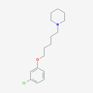 molecular formula C16H24ClNO B4910949 1-[5-(3-chlorophenoxy)pentyl]piperidine 