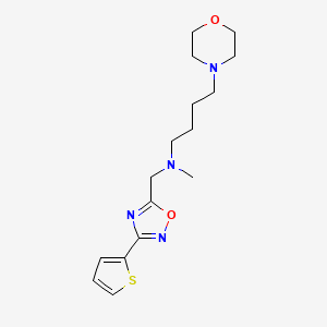 molecular formula C16H24N4O2S B4911004 N-methyl-4-(4-morpholinyl)-N-{[3-(2-thienyl)-1,2,4-oxadiazol-5-yl]methyl}-1-butanamine 