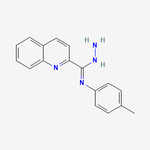 molecular formula C17H16N4 B4911364 N-amino-N'-(4-methylphenyl)quinoline-2-carboximidamide 