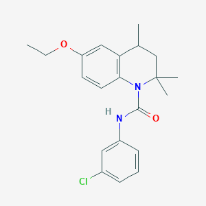 molecular formula C21H25ClN2O2 B4911683 N-(3-chlorophenyl)-6-ethoxy-2,2,4-trimethyl-3,4-dihydroquinoline-1(2H)-carboxamide 