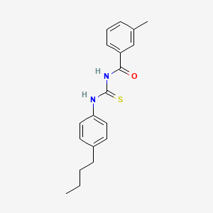 molecular formula C19H22N2OS B4911878 N-[(4-butylphenyl)carbamothioyl]-3-methylbenzamide 