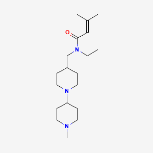 molecular formula C19H35N3O B4911988 N-ethyl-3-methyl-N-[(1'-methyl-1,4'-bipiperidin-4-yl)methyl]-2-butenamide 