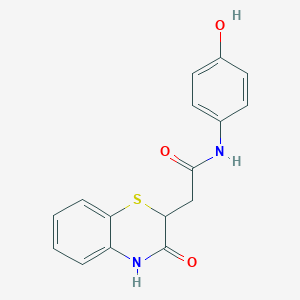 N-(4-hydroxyphenyl)-2-(3-oxo-3,4-dihydro-2H-1,4-benzothiazin-2-yl)acetamide