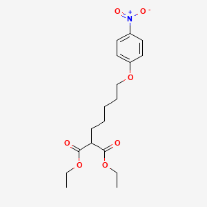 molecular formula C18H25NO7 B4912368 diethyl [5-(4-nitrophenoxy)pentyl]malonate 