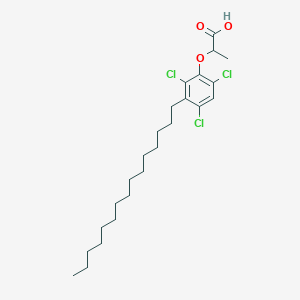 molecular formula C24H37Cl3O3 B049132 2-(2,4,6-Trichloro-3-pentadecylphenoxy)propanoic acid CAS No. 111253-99-7