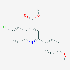 molecular formula C16H10ClNO3 B049135 6-Chloro-2-(4-hydroxyphenyl)quinoline-4-carboxylic acid CAS No. 116734-19-1