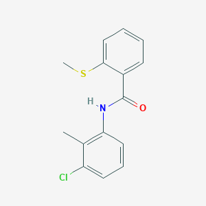 molecular formula C15H14ClNOS B4913502 N-(3-chloro-2-methylphenyl)-2-(methylthio)benzamide 
