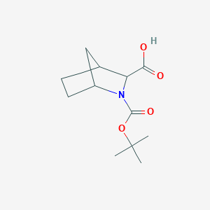 molecular formula C12H19NO4 B049137 (1R,3S,4S)-2-(tert-butoxycarbonyl)-2-azabicyclo[2.2.1]heptane-3-carboxylic acid CAS No. 291775-59-2