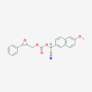 molecular formula C23H19NO5 B049140 Cyano(6-methoxy-naphthalen-2-yl)methyl trans-[(3-phenyloxiran-2-yl)methyl] carbonate CAS No. 863223-43-2