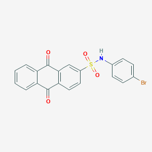 molecular formula C20H12BrNO4S B491475 N-(4-bromophenyl)-9,10-dioxo-9,10-dihydroanthracene-2-sulfonamide CAS No. 794552-18-4