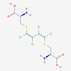 molecular formula C10H12Cl4N2O4S2 B049159 1,4-(Bis-cystein-S-yl)-1,2,3,4-tetrachloro-1,3-butadiene CAS No. 115664-53-4