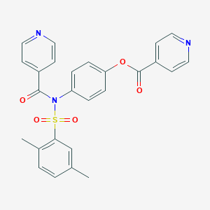 molecular formula C26H21N3O5S B491598 4-[[(2,5-Dimethylphenyl)sulfonyl](isonicotinoyl)amino]phenyl isonicotinate CAS No. 518320-59-7