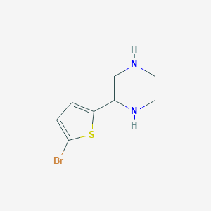molecular formula C8H11BrN2S B049163 2-(5-Bromothiophen-2-yl)piperazine CAS No. 111760-29-3