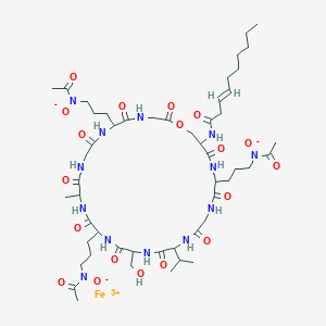 molecular formula C51H82FeN13O19 B049169 Ferrocin A CAS No. 114550-08-2
