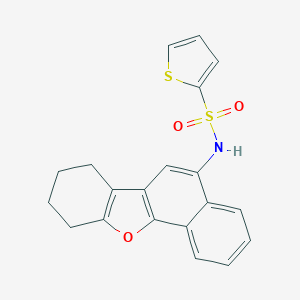 molecular formula C20H17NO3S2 B491734 N-(7,8,9,10-tetrahydronaphtho[1,2-b]benzofuran-5-yl)thiophene-2-sulfonamide CAS No. 518053-48-0